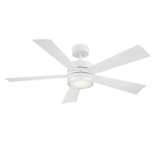 Wynd 52" 5-Blade Indoor / Outdoor Smart LED Ceiling Fan with Remote Control