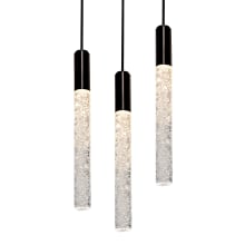 Magic 3 Light 12" Wide LED Multi Light Pendant with Piastra Crystal Shades