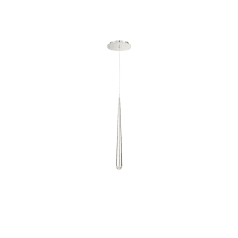 Cascade 19" Tall LED Suspended Mini Pendant with K-2 Hand Cut Clear Crystal Shade