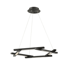 Metric 6 Light 28" Wide Integrated LED Chandelier