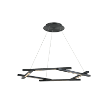 Metric 6 Light 38" Wide Integrated LED Chandelier