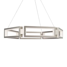 Mies 6 Light 36" Wide LED Ring Chandelier