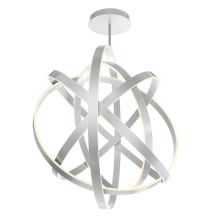 Kinetic 5 Light 60" Wide Integrated LED Globe Chandelier