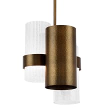 Harmony 11" Wide LED Pendant with Beaded Glass and Metal Shade