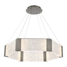 Forever 34" Wide LED Suspended Drum Chandelier with K5 Crystal Shades