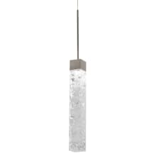 Minx 2" Wide LED Mini Pendant with Reclaimed K5 Crystal Shade