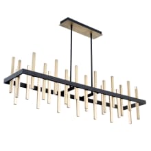 Harmonix 27 Light 56" Wide LED Abstract Linear Chandelier
