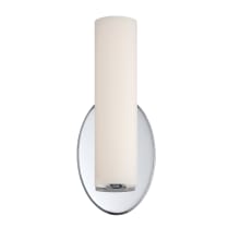 Loft 11" Tall LED Bathroom Sconce with Etched Opal Glass Shade