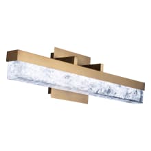 Minx 21" Wide LED Bath Bar with Reclaimed K5 Crystal Shade
