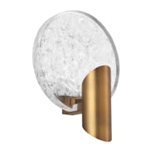 Oracle 2 Light 9" Tall LED Wall Sconce with Reclaimed Optic Crystal and Metal Shade