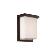 Ledge 8" Tall LED Outdoor Wall Sconce with a Mitered Glass Shade