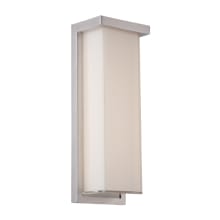 Ledge 14" Tall LED Outdoor Wall Sconce with a Mitered Glass Shade