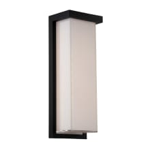 Ledge 14" Tall LED Outdoor Wall Sconce with a Mitered Glass Shade