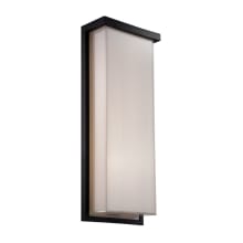 Ledge 20" Tall LED Outdoor Wall Sconce with a Mitered Glass Shade