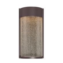 Rain 12" Tall LED Indoor/Outdoor Wall Sconce with Clear Seeded Glass - 3000K