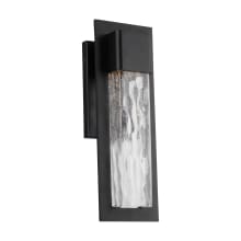Mist 16" Tall LED Outdoor Wall Sconce with Colonial Era Glass Shade