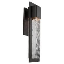 Mist 25" Tall LED Outdoor Wall Sconce with Colonial Era Glass Shade