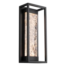 Elyse 17"  Tall LED Outdoor Wall Sconce with Unique Art Glass Shade