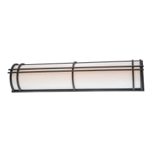 Skyscraper 37" Tall LED Outdoor Wall Sconce with UV Rated White Acrylic Shade