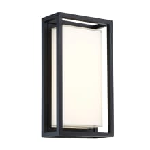 Framed 14" Tall LED Outdoor Wall Sconce / Flush Mount Ceiling Fixture