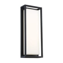 Framed 20" Tall LED Outdoor Wall Sconce / Flush Mount Ceiling Fixture