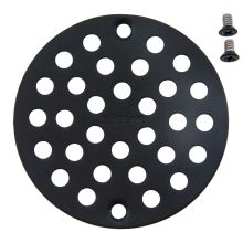4" Round Shower Drain Cover with Exposed Screw Installation