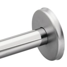 60" Shower Rod with Concealed Brushed Stainless Steel Flanges from the Donner Commercial Collection