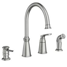 Whitmore Single Handle High Arch Kitchen Faucet With Side Spray and Soap Dispenser
