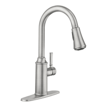 Conneaut 1.5 GPM Single Hole Deck Mounted Pull Down Kitchen Faucet with Reflex and Power Clean