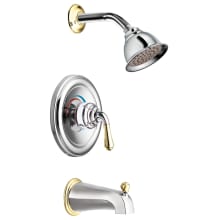 Moentrol Pressure Balanced Tub and Shower Trim with 2.5 GPM Shower Head, Tub Spout, and Volume Control from the Monticello Collection (Less Valve)