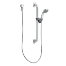 Single Function Hand Shower Package with Slide Bar, Hose and Wall Supply Included from the M-DURA Collection