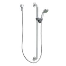Single Function Hand Shower Package with Slide Bar, Hose and Wall Supply from the M-DURA Collection