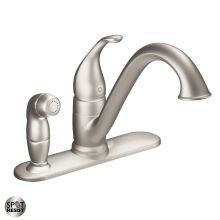 Camerist Single Handle Low-Arc Kitchen Faucet with Left Hand Side Spray