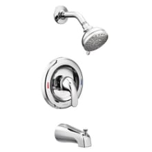 Adler Posi-Temp Shower Trim Package with Multi-Function Shower Head and Tub Spout