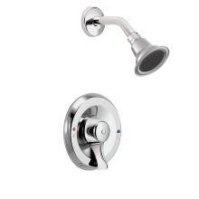 Single Handle Posi-Temp Pressure Balanced Shower Trim with Shower Head from the M-DURA Collection (Valve Included)