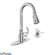 Kipton Pullout Spray High-Arc Kitchen Faucet with Reflex Technology - Includes Soap Dispenser