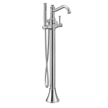 Belfield Floor Mounted Tub Filler with Built-In Diverter - Includes Hand Shower