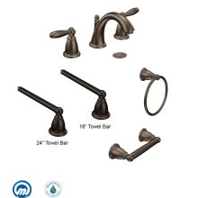 Bathroom Faucet Package with Widespread Faucet, Tissue Holder, 18" Towel Bar, 24" Towel Bar, and Towel Ring