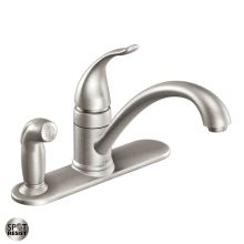Torrance Single Handle Low Arc Kitchen Faucet with Side Spray