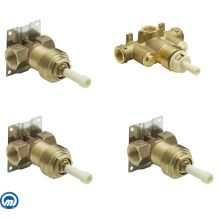 3/4 Inch IPS Set of 1 ExactTemp Thermostatic Rough-In Valve and 3 Volume Control Valves