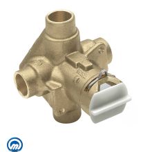 1/2 Inch Sweat (Copper-to-Copper) Posi-Temp Pressure Balancing Rough-In Valve and Pre-Installed Flush Plug (No Stops)