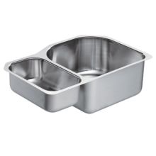 1800 Series 30-1/4" Double Basin Undermount 18-Gauge Stainless Steel Kitchen Sink with SoundSHIELD Technology