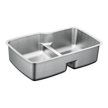 32" Double Basin Undermount 18-Gauge Stainless Steel Kitchen Sink with SoundSHIELD Technology from the 1800 Series