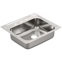2000 Series 25" Drop In Single Basin Stainless Steel Kitchen Sink with SoundSHIELD Technology