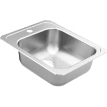 2000 Series 17" Drop In Single Basin Stainless Steel Bar Sink with SoundSHIELD™ Sound Absorbing Technology