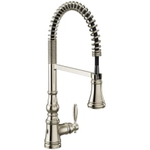 Weymouth 1.5 GPM Single Hole Pre-Rinse Pull Down Kitchen Faucet with PowerClean, Reflex, Duralock, and MotionSense Wave Technologies
