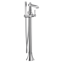 Flara Floor Mounted Tub Filler with Built-In Diverter - Includes Hand Shower