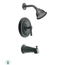 Single Handle Posi-Temp Pressure Balanced Tub and Shower Trim with Eco Performance Shower Head from the Kingsley Collection