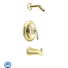 Single Handle Posi-Temp Pressure Balanced Tub and Shower Valve Trim Less Shower Head from the Monticello Collection