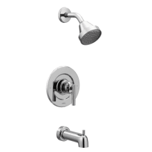 Gibson Posi-Temp Pressure Balanced Tub and Shower Trim Package with Single Function Showerhead and Single Lever Valve Trim - Less Rough In Valve
